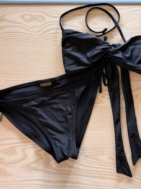 Under Armour Black Bandeau Tie Bikini Set